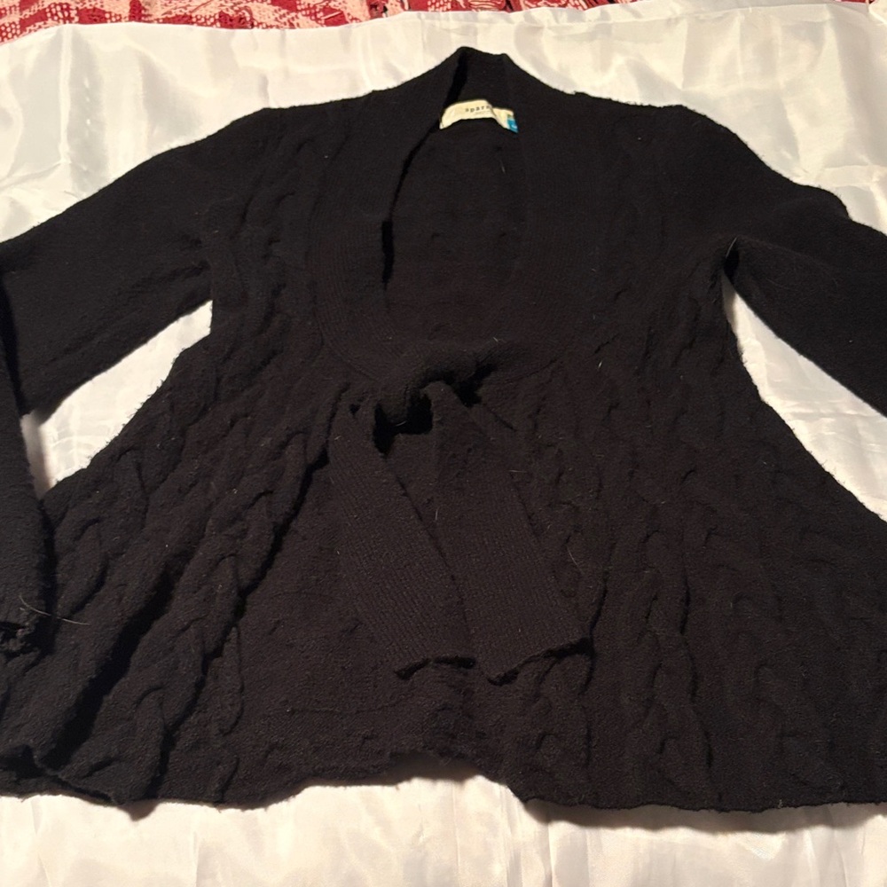 Anthropology Sparrow Navy Cable Knit Cardigan - Medium